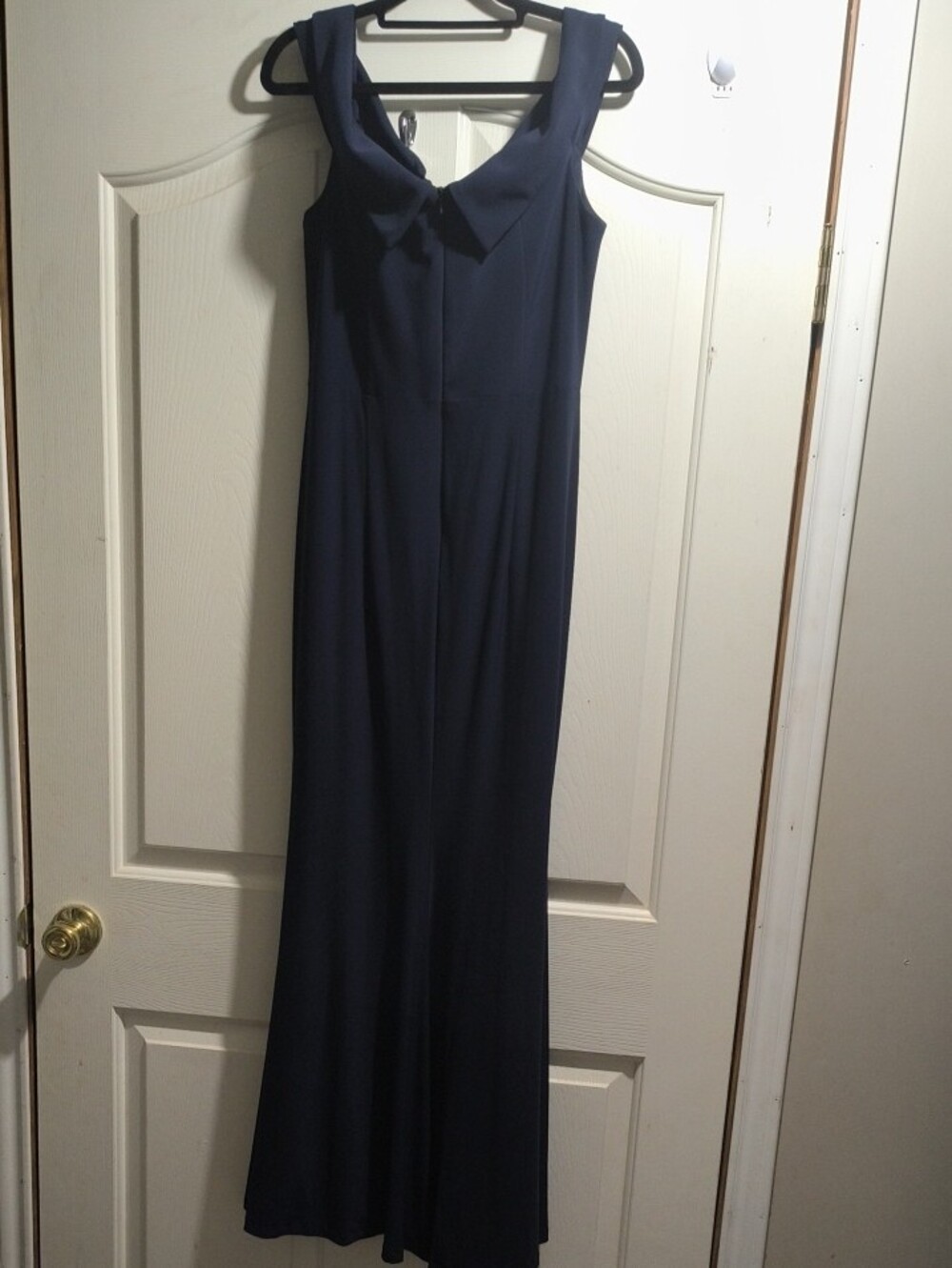 Xscape Navy V-Neck Sleeveless Maxi Dress - Picture 3 of 5